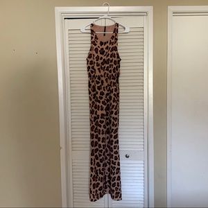 Leopard print maxi dress